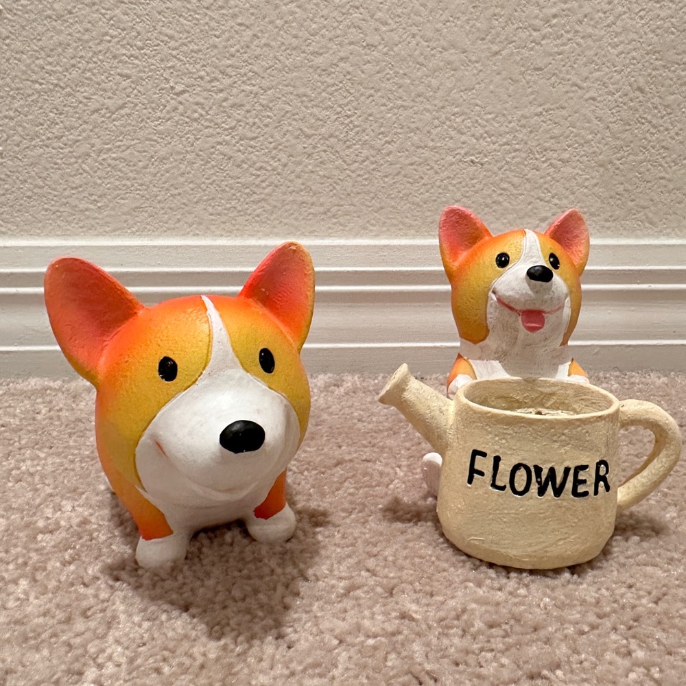 Corgi Ceramic Flower Pots